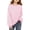 Pink, variant on Striped Shirt Kids Long Sleeve Tshirt Girls Round Neck Pullover Tees Drop Shoulder Sweatshirt Thin Top Blouses