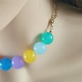 thumbnail image 2 of Dopamine Rainbow Beaded Necklace Colorful Sweet, 2 of 2