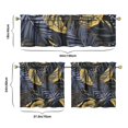 thumbnail image 6 of Kitchen Curtains 24 Inch Short - 3 Panel Set, Rod Pocket Window Curtain with Tropical Leaf Botanical Print, 100% Polyester for Farmhouse, Cafe, Kitchen, Bedroom, Easy Wash, 6 of 6