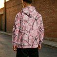 thumbnail image 5 of Dwelliawo Men's Loose Fit Camouflage Hooded Sweatshirt Breathable Casual Daily Pullover Top For Winter Pink 2xL, 5 of 5