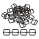 thumbnail image 1 of Deslizantes Hebillas, 50uds 20x20x3,8mm Metal Rectángulo Ajustador Tri-deslizante Hebilla Rodillo Pasador Correa Ajustador para Cinturón Bolsos DIY Accesorio, Oscuro Gris, 1 of 5