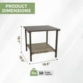 thumbnail image 6 of EAGLE PEAK Coastal Vista Rattan Wicker Side Table Outdoor Furniture Deck Garden Patio Pool, 6 of 7