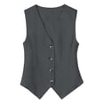 thumbnail image 7 of Vest Tops for Women, Cotton Linen Button Down Sleeveless Shirts, Business Casual Tank Vests Top Summer Fashion 2026, 7 of 7