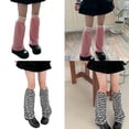 thumbnail image 2 of Milue Womens Striped Leg Warmers Long Socks Ruffle Leggings Winter Socks Boot Cover, 2 of 21