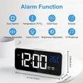 thumbnail image 2 of blanc-rveil Numrique, Horloge Numrique Led Reveil Matin Digital Aver Temprature/snooze/ 2 Alarme/12/24 Heures/port De Recharge Usb/10 Musiques, 2 of 5