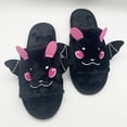 thumbnail image 5 of FASHOFT Halloween Bat Fuzzy Animal Slippers for Kids Soft Cozy Open Toe Indoor Outdoor Winter Warm House Slippers Halloween Gifts For Kids Black One Size, 5 of 7