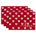 thumbnail image 1 of Ensemble de 4 Napperons de la Saint-Valentin Réutilisables Napperons de la Saint-Valentin pour une Fête de la Saint-Valentin Décoration de table de Cuisine, 1 of 5