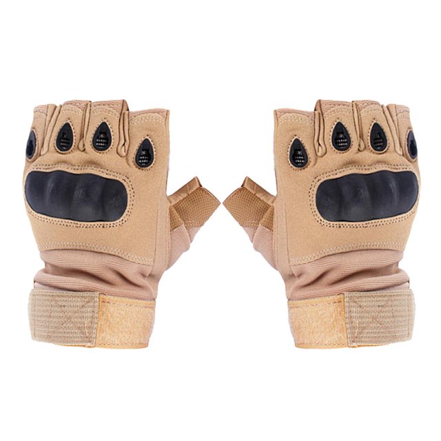 kusrkot Gants Sans Doigts pour Hommes Demi-Doigts Gants pour Combattre Randonnée Conduite L