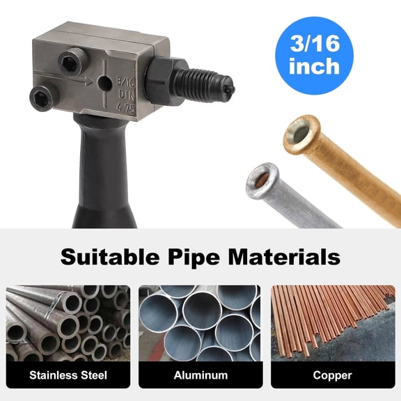 NATEFEMIN Professional Brake Flaring Tool Kit 3/16in Supported Tube For Stainless Steel Copper Aluminum Brake Line Repair