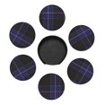 thumbnail image 3 of Posavasos de cuero de 6 piezas, posavasos de tartán de la familia Dunlop Clan para bebidas, posavasos para tazas, regalo de inauguración de la casa, ideal para la decoración del hogar, 3 of 7