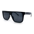 thumbnail image 4 of Mens Classic 90s Flat Top Horn Rim Plastic Urban Fashion Sunglasses [Shiny Black - Black], 4 of 8