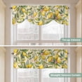 thumbnail image 5 of Summer Lemons Tie Up Valance Curtains for Windows, Kitchen Curtains Window Treatments, Vintage Fruits Green Leaf Botanical Short Window Shades Valances for Bedroom Bathroom Cafe 42"x12", 5 of 8