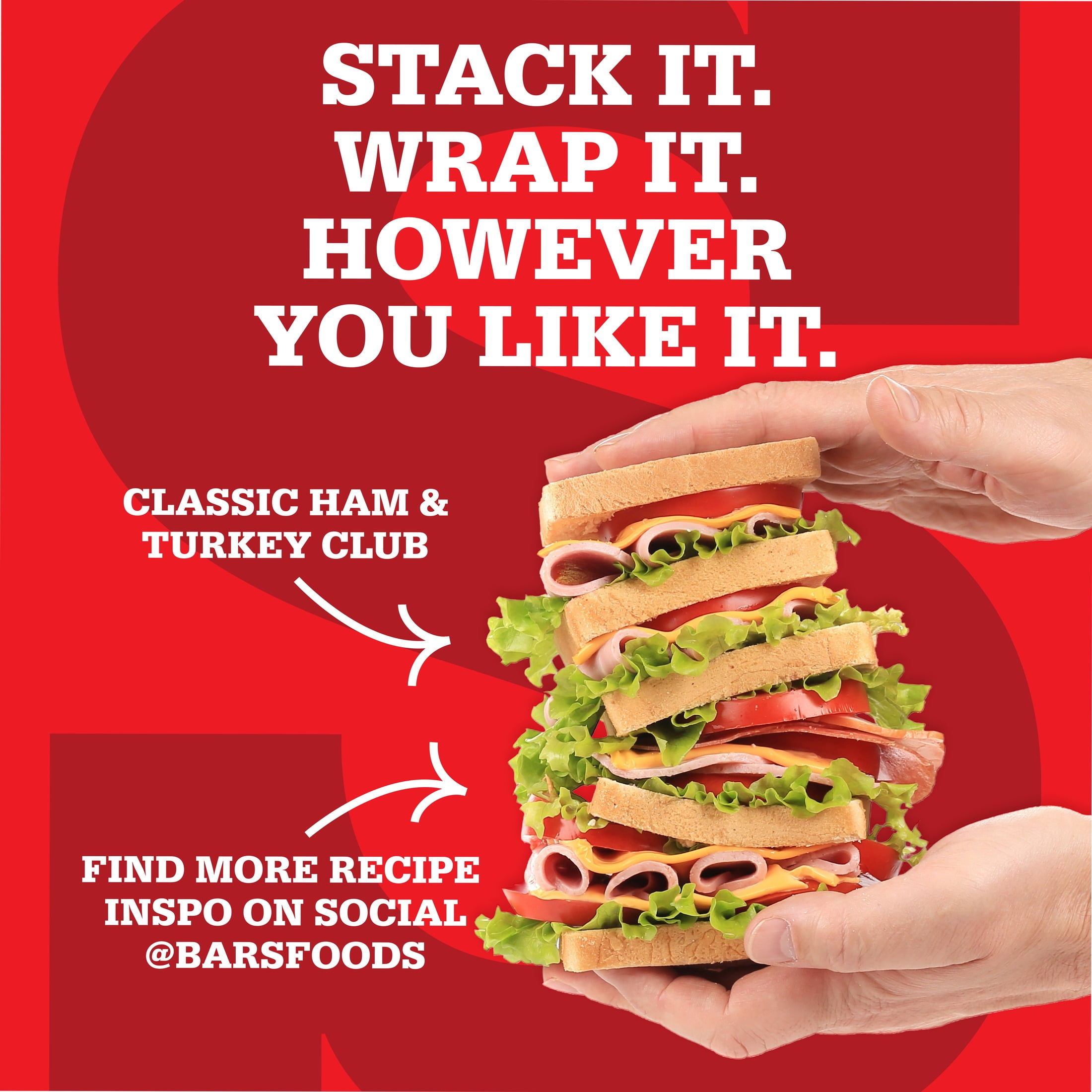 Bar-S Deli Style Smoked Ham Sliced Lunch Meat, 1 lb