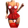 thumbnail image 3 of Gibobby Lencería sexy Conjunto de lencería para mujer Bralette de encaje y conjunto de panty Lencería de encaje con tiras Lencería sexy(Rojo CH), 3 of 5