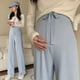 thumbnail image 3 of Pantalones de mujer embarazada Primavera y otoño Ropa exterior Pantalones anchos de seda de hielo Verano Pantalones rectos de gran tamaño con drapeado fino Mujeres embarazadas Verano, 3 of 5