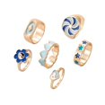 thumbnail image 1 of Estrella Amor Corazón Yin Yang Anillos Para Mujer Chica Metal Anillos De Dedo Anillos Apilables Joyería De Moda Regalo 6 Unids Cateissary AP005898-00, 1 of 6