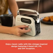 RadioShack AM/FM/SW 3-Band Vintage Radio with Bluetooth function and USB/TF ports