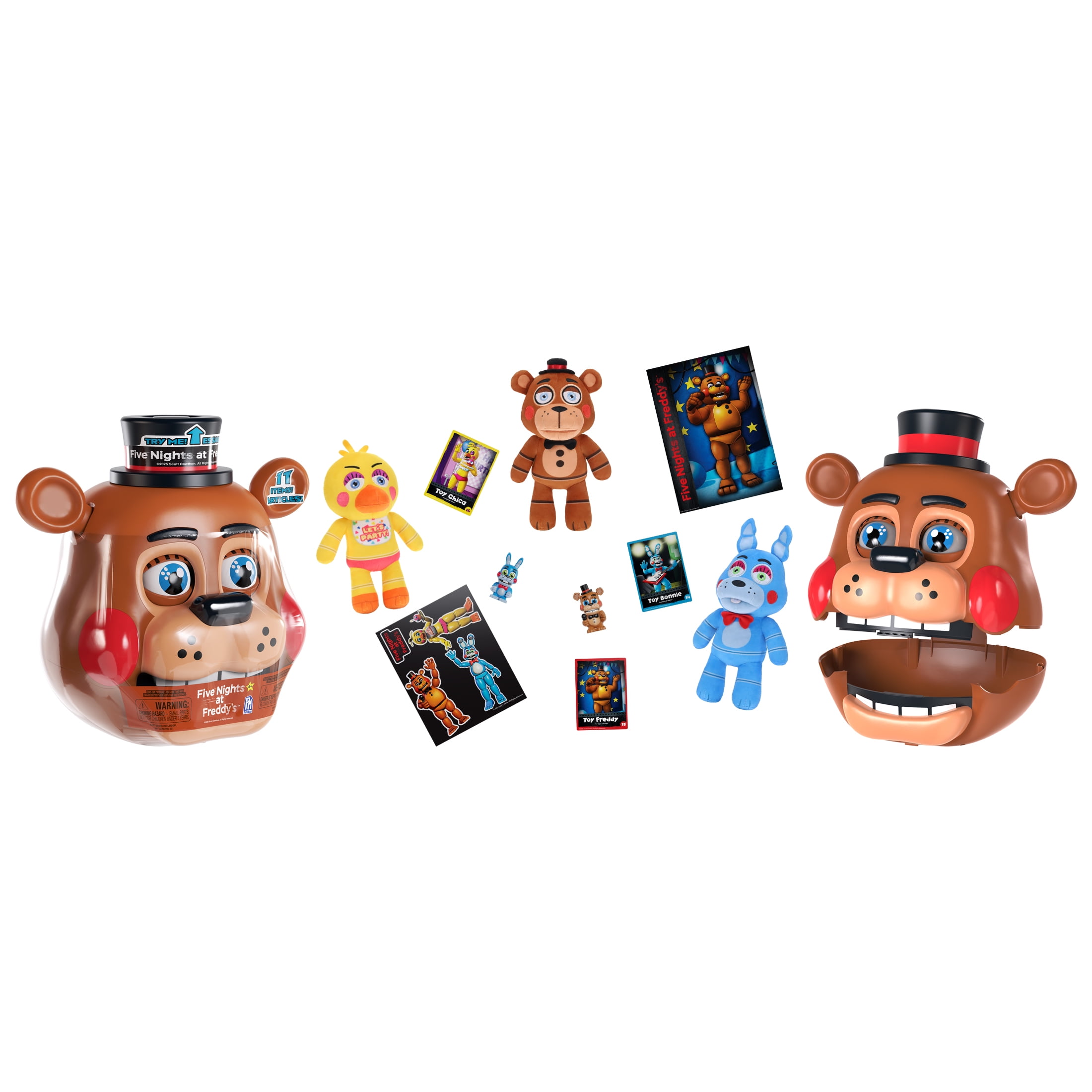 Five Nights at Freddy’s Animatronic Head Collector Bundle — Series 2 — LED Lights and Sounds, Officially Licensed by PhatMojo