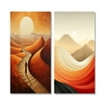 thumbnail image 2 of Designart "Moonlit Dunes Path through Eternal Sands" Desert Wall Art Set Of 2 - Global Red Wall Decor Set Of 2, 2 of 6