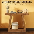 thumbnail image 6 of 41.7 Inch Dark Brown Console Table Dual Tier Storage, 6 of 6
