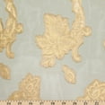 thumbnail image 4 of Leafy Vine Metallic Embroidered Chiffon Polyester Metallic 55 GSM 44/45 Inch Fabric By The Yard For Sewing Apparel & Décor - Sage 1 Yard, 4 of 4