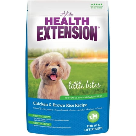 Healthy expanded dry dog food, natural food with vitamins and minerals