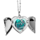 thumbnail image 1 of Collar Unbranded Ilustración Reno Feliz Navidad Azul Alas de Ángel Colgante, 1 of 3