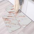thumbnail image 5 of Marble Kitchen Mats Set 2 Pieces Super Waterproof Non-Slip Burlap Weave Heavy PVC Kitchen Rugs Machine Washable Kitchen Floor Mat for Kitchen,Floor, Bathroom, Sink, Laundry., 5 of 6