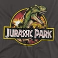 thumbnail image 2 of Jurassic Park T-Shirt Retro Rex Unisex Graphic Tee For Men & Women Charcoal, 2 of 7