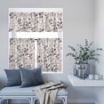 thumbnail image 6 of 3 Piece Kitchen Curtains and Valances Set Purple Pink Botanical Cafe Curtains 24 Inch Length Rustic Country Spring Floral Summer Leaf Valance & Tier Curtain for Living Room Bedroom 54"x18"+27"x24"*2, 6 of 6
