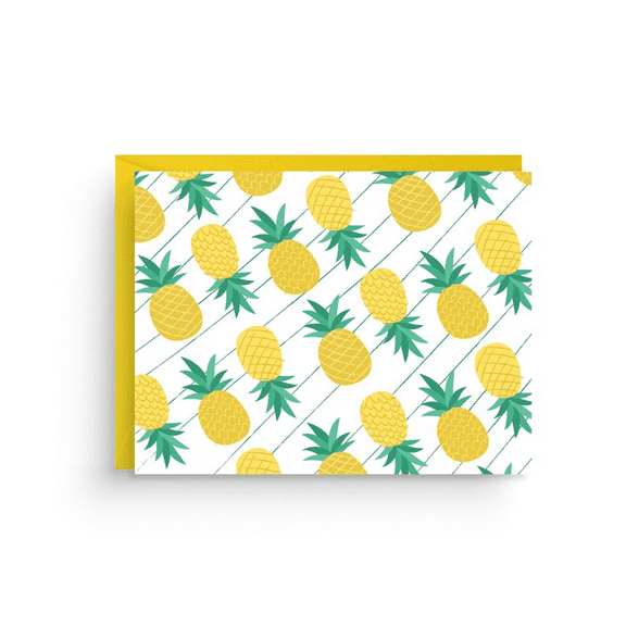 Pineapple Greeting Card – Fun and Colorful Design – Blank Inside with Envelope Included – Perfect for Birthdays, Thank You Notes, or Just Because