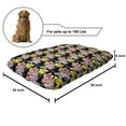 thumbnail image 2 of Purple and Yellow Pet Bed, Engraved Ink Art of Floral Plants and Rose Writings, Resistant Pad for Dogs and Cats Cushion with Removable Cover, 24" x 39", Charcoal Grey and Multicolor, by Ambesonne, 2 of 4