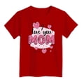 thumbnail image 4 of TZEWGL T-Shirts For Kid Bouquet Cute Printed Solid Color Short Sleeve Blouse For Infnants size 4-5T, 4 of 4