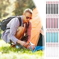 thumbnail image 1 of Aluminum Tent Stakes | 8-Piece Set with Rope Storage Bag | Triangular Sawtooth Design for Enhanced Grip | Lightweight & Durable for Camping & Outdoor Use, 1 of 7