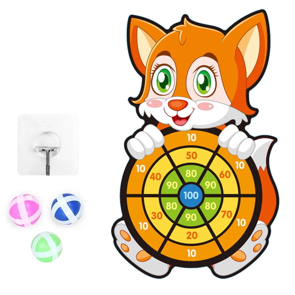 Zacharyer Dart Board for Kids, Dart Board Set with 3 Sticky Balls