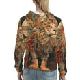 thumbnail image 7 of Fotbe Majestic Cosmic Lion Pattern Womens Long Sleeve Hoodie, Pullover Hooded Sweatshirt, Kangaroo Pocket Hoodie with Eye-catching Drawstrings-X-Large, 7 of 7