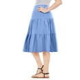 thumbnail image 3 of Woman Within Plus Size Elastic-Waist Knit Tiered Skirt, 3 of 3