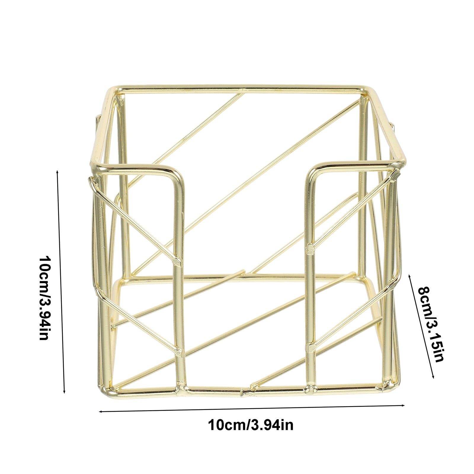 Gold Metal Desk Organizer Memo Notes and Sticky Notes Holder for Home and Organizing Accessories