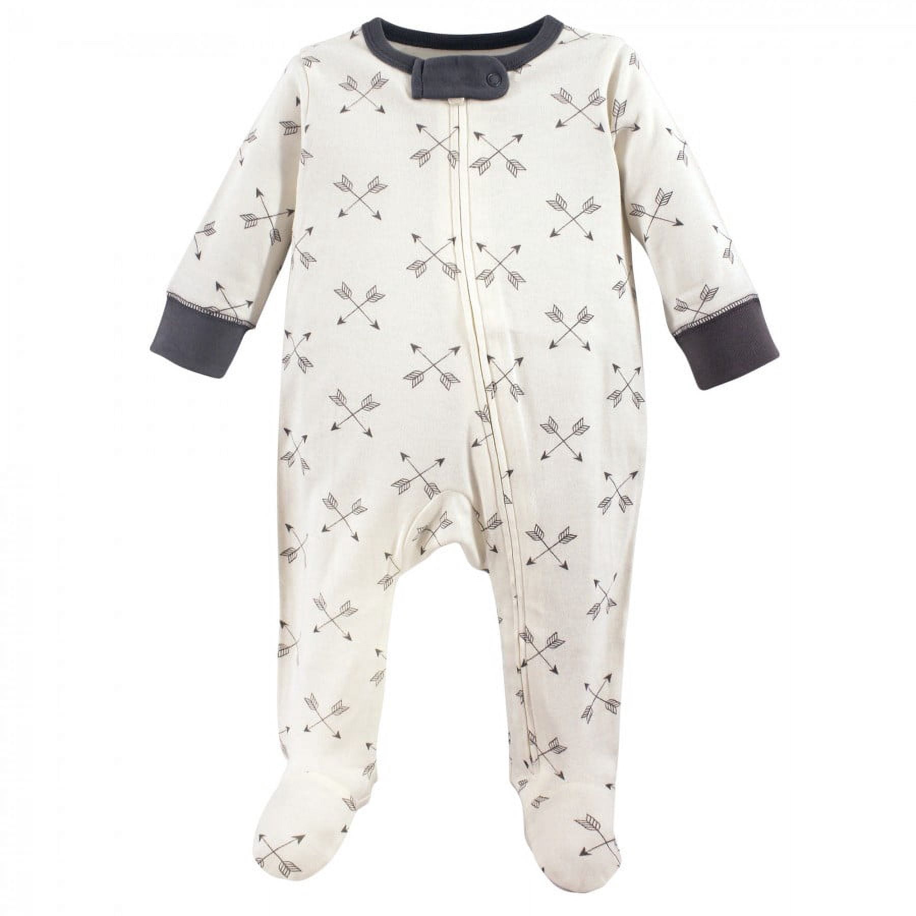 Touched by Nature Baby Boy Organic Cotton Zipper Sleep and Play 3pk, Fox, 0-3 Months
