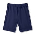 thumbnail image 6 of Men's Linen Elastic Waist Lounge Shorts Solid Beach Golf Shorts with Pockets Casual Drawstring Summer Shorts Navy, 6 of 8