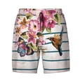 thumbnail image 4 of Lsque Mens Swim Trunks Bird and Floral Pattern - Bathing Suit Compression Liner - Beach Swim Shorts Swimwear - (S-3XL) - Stretch Quick Dry -3X-Large, 4 of 9