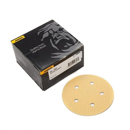 UPC: 0842028003041 | Mirka 23-321-100 5  5-Hole 100 Grit Dustless Adhesive Sanding Discs – 100 Pack
