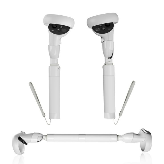 BeswinVR VR Game Controller Handle Extension Grips, White, Compatible with Meta, (2-Count)