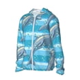 thumbnail image 2 of Rocae Dolphin Print Breathable Sun Protection Hoodie Quick-Dry Lightweight Long Sleeve Hoodie Unisex Running Sports Shirt Small, 2 of 9