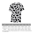 thumbnail image 6 of LAOLIUSN Men's Cow Print T Shirt, Black and White Animal Pattern Tee, All Over Print Crew Neck Short Sleeve Casual Fashion Shirt, S, 6 of 7