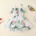 thumbnail image 2 of Odeerbi Toddler Girls Summer Chiffon Dress Kids Baby Princess Dress Sling Beach Dress, 2 of 9