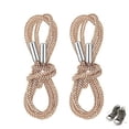 thumbnail image 2 of qkdmdw Gold 2 Pairs Rhinestone Glitter Shoelaces Round Rope Drawstring Cords Bling Bling Shiny Effect Replacement For Sneakers Trainers Sports Shoes, 2 of 3