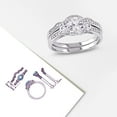 thumbnail image 5 of Everly Women's Created Sapphire 10k White Gold Bridal Set, 5 of 8