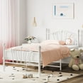 thumbnail image 4 of Twin Size Bed Frame, Metal Platform Bed Frame with Sweet Heart Shaped Headboard and Footboard, Twin Bed Frame 11.5'' Under Bed Storage Space, Noise Free, No Box Spring Needed, 4 of 8