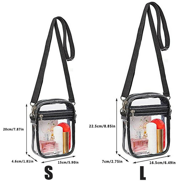 Clear Crossbody Bag, Stadium Approved Clear Purse Bag for Concerts Sports  Events